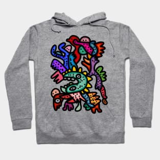 Cool Aztec Street Art Graffiti Creatures Hoodie